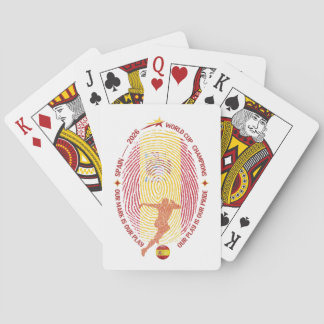 Baraja De Cartas Mapa de huella dactilar dorada de fanático del fút