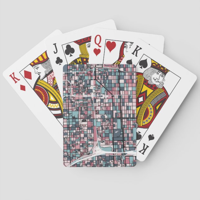 Baraja De Cartas Mapa de Kyoto Japón (Reverso)