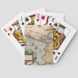 Baraja De Cartas Mapa de la época de Norteamérica