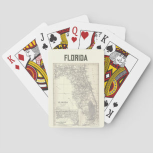 Baraja De Cartas Mapa de la Florida Vintage