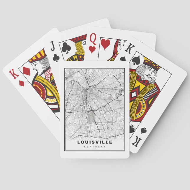 Baraja De Cartas Mapa de Louisville (Reverso)