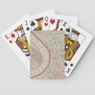 Baraja De Cartas Mapa de Nueva Orleans (1880)