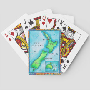Baraja De Cartas Mapa de Nueva Zelanda