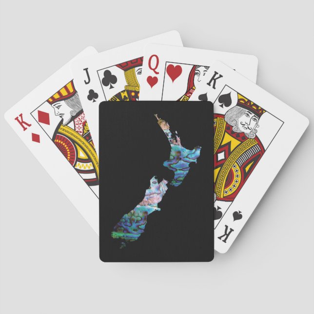 BARAJA DE CARTAS MAPA DE NUEVA ZELANDA SIMPLE PAUA (Reverso)