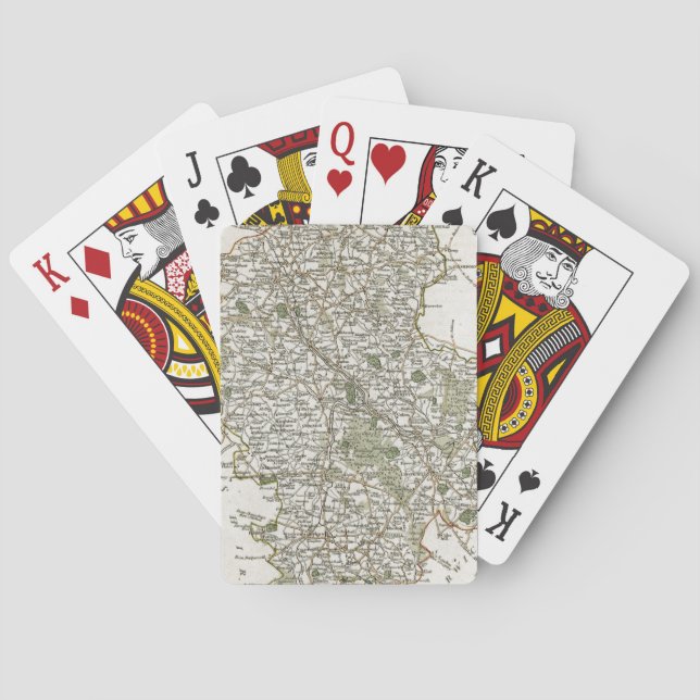 BARAJA DE CARTAS MAPA DE STAFFORDSHIRE, 1793 (Reverso)