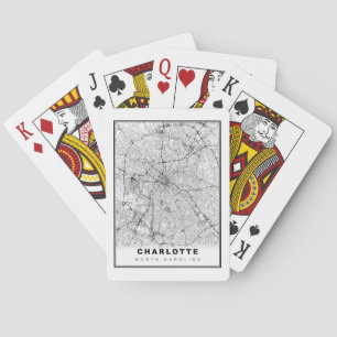 Baraja De Cartas Mapa del área de Charlotte
