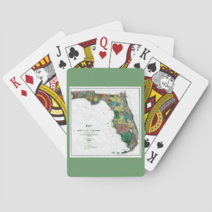 Baraja De Cartas Mapa del estado de Florida de 1856 de Columbus Dre