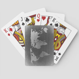 Baraja De Cartas Mapa del mundo blanco y negro