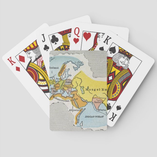 Baraja De Cartas MAPA DEL MUNDO, c1300. (Reverso)