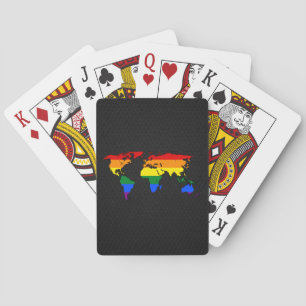 Baraja De Cartas Mapa del mundo del orgullo LGBT