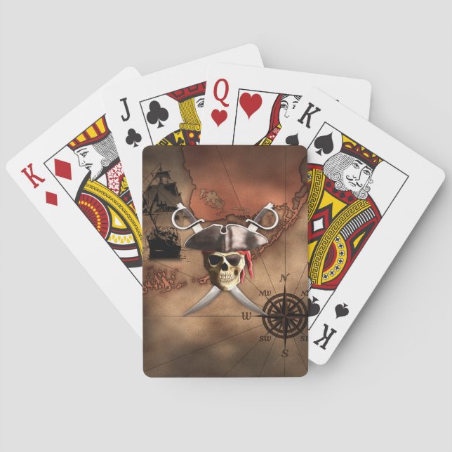 Baraja De Cartas Mapa del pirata (Reverso)