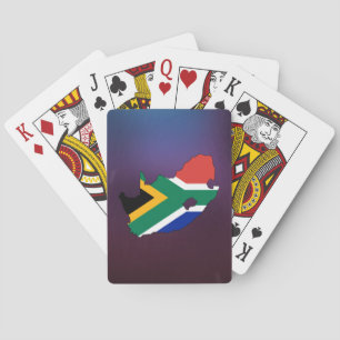 Baraja De Cartas Mapa fresco de la bandera de Suráfrica