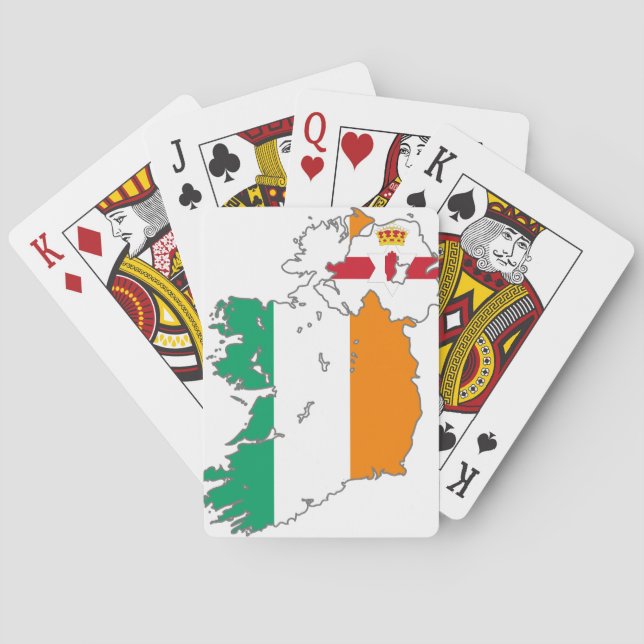 Baraja De Cartas Mapa irlandés de la nación celta (Reverso)