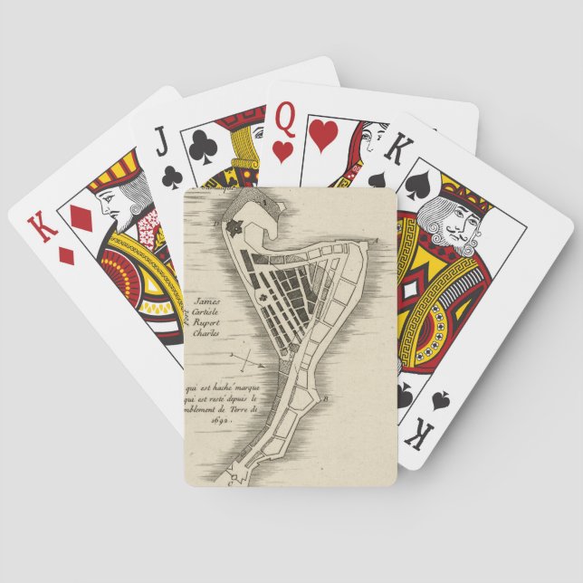 BARAJA DE CARTAS MAPA: JAMAICA, 1755 (Reverso)