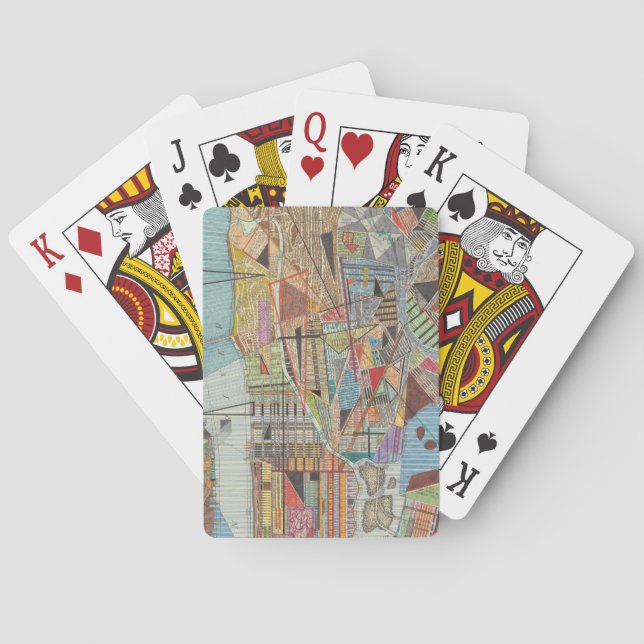 Baraja De Cartas Mapa moderno de Nueva York I (Reverso)