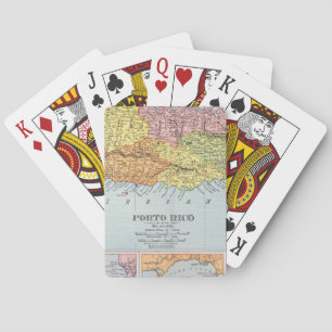BARAJA DE CARTAS MAPA: PUERTO RICO, 1900
