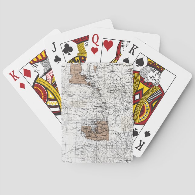 BARAJA DE CARTAS MAPA: RESERVAS, 1888 (Reverso)