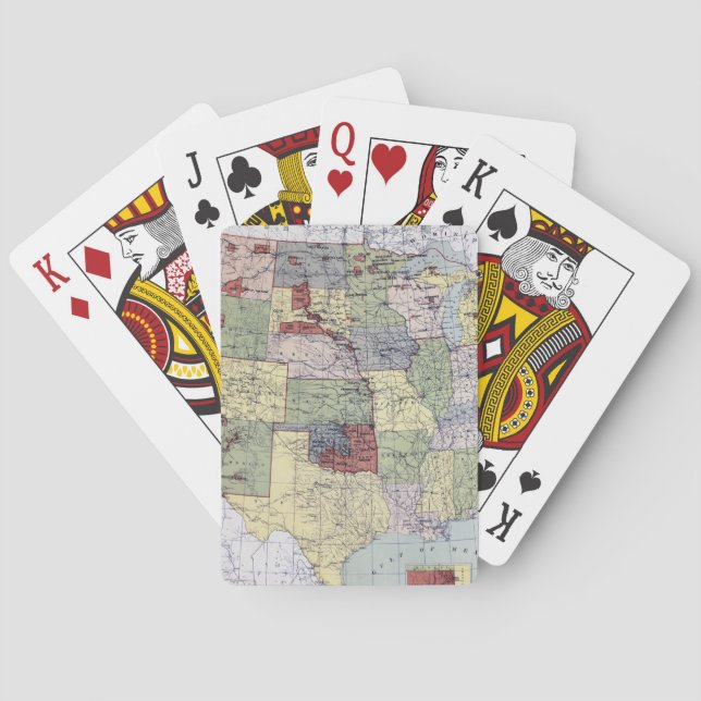 BARAJA DE CARTAS MAPA: RESERVAS, 1892 (Reverso)