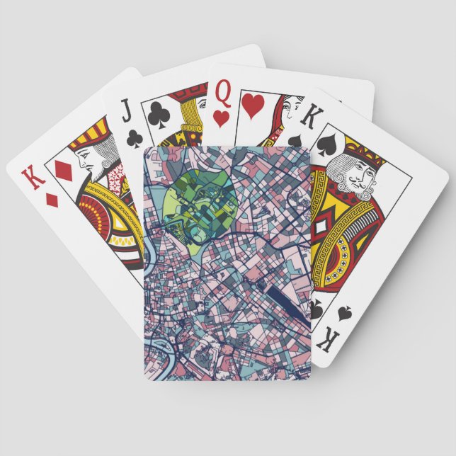 Baraja De Cartas Mapa Roma Italia (Reverso)