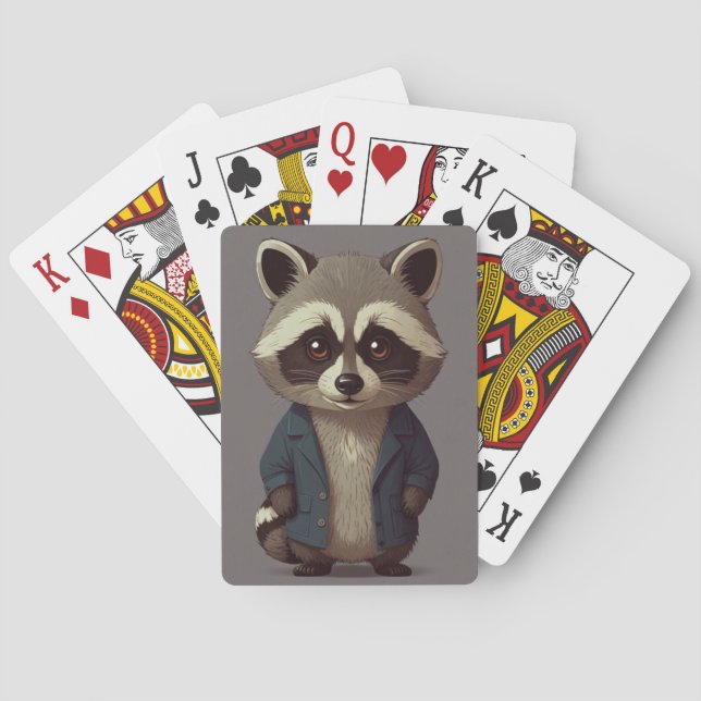 Baraja De Cartas mapache (Reverso)