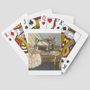 Baraja De Cartas Máquina de coser y vestido