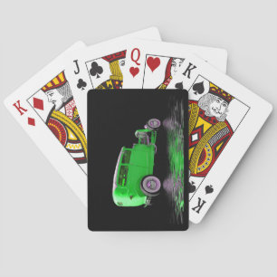 Baraja De Cartas Máquina verde - Tarjetas de reproducción clásicas