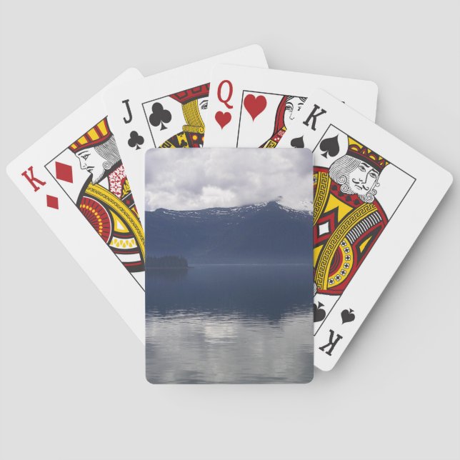 Baraja De Cartas Mar de Alaska en tonos azules (Reverso)