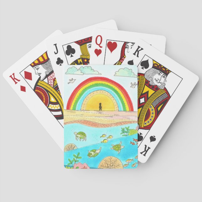Baraja De Cartas Mar Turca Beach Adventure Happy Place (Reverso)