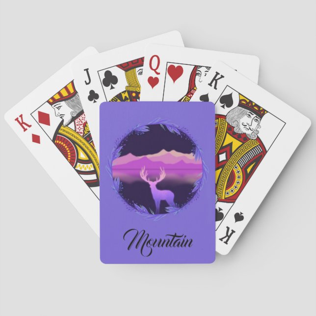 Baraja De Cartas Maravilloso Guay Perfect Purple Mountain Deer   (Reverso)