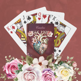 Baraja De Cartas Maravilloso y elegante corazón noble.