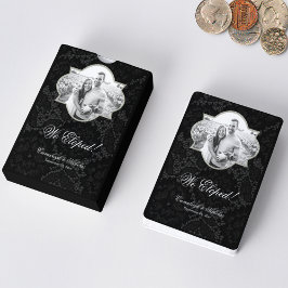 Baraja De Cartas Marco de Foto Clásico Nos Fugamos | Negro