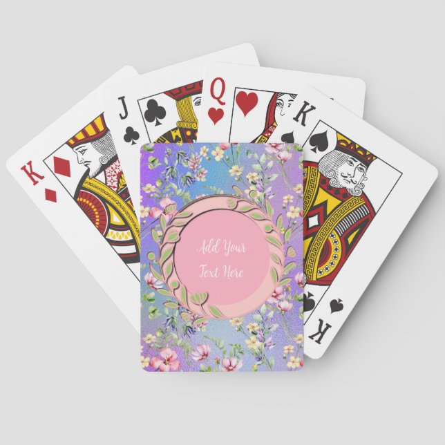 Baraja De Cartas Marco floral elegante: para cada ocasión (Reverso)