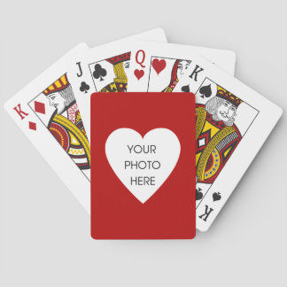 Baraja De Cartas Marco fotográfico del corazón rojo