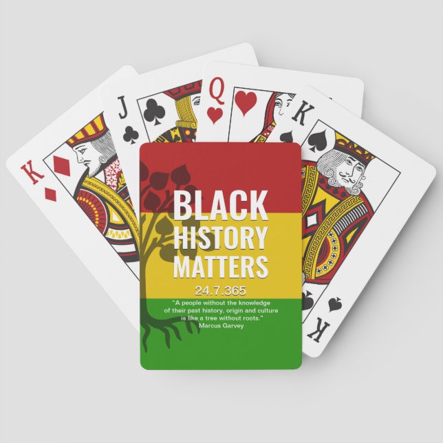 Baraja De Cartas MARCUS GARVEY Historia Negra (Reverso)