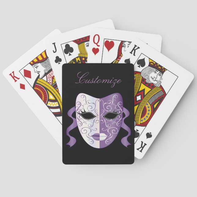 Baraja De Cartas Mardi Gras Mask Thunder_Cove (Reverso)