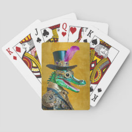 Baraja De Cartas Mardi Gras Steampunk Fiesta Animal Alligator