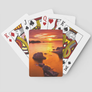 Baraja De Cartas Marea Naranja, puesta de sol, California