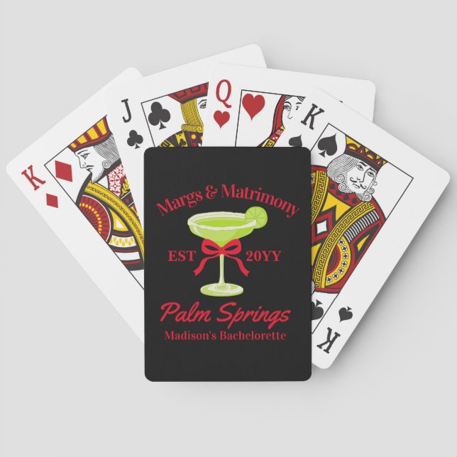 Baraja De Cartas Margaritas Bachelorette Party (Reverso)