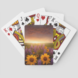 Baraja De Cartas Margaritas de la puesta del sol