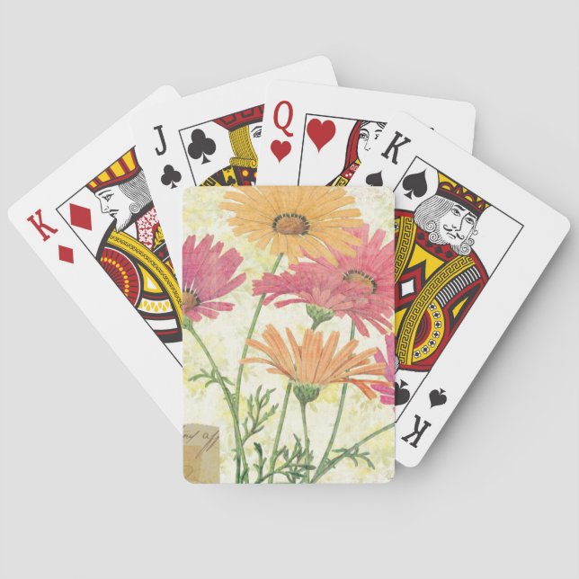 Baraja De Cartas Margaritas decorativas (Reverso)