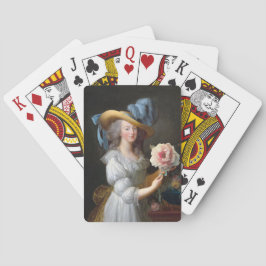 Baraja De Cartas María Antonieta con una peonía rosa