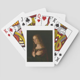 Baraja De Cartas María Magdalena, detalle de la Virgen y el Niño w