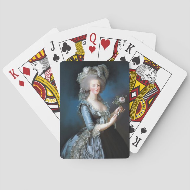 Baraja De Cartas Marie Antoinette con un rosa (Reverso)