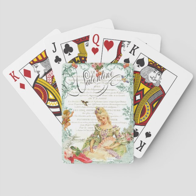 Baraja De Cartas Marie Antoinette y Cupido (Reverso)