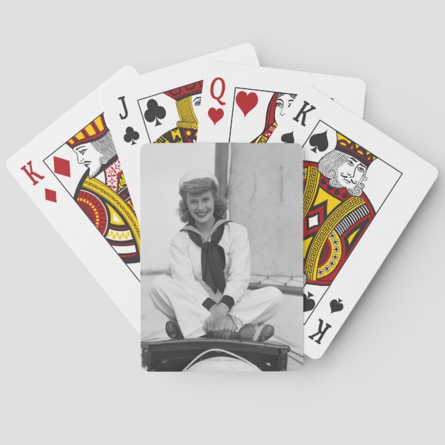 Baraja De Cartas Marinero de la mujer (Reverso)