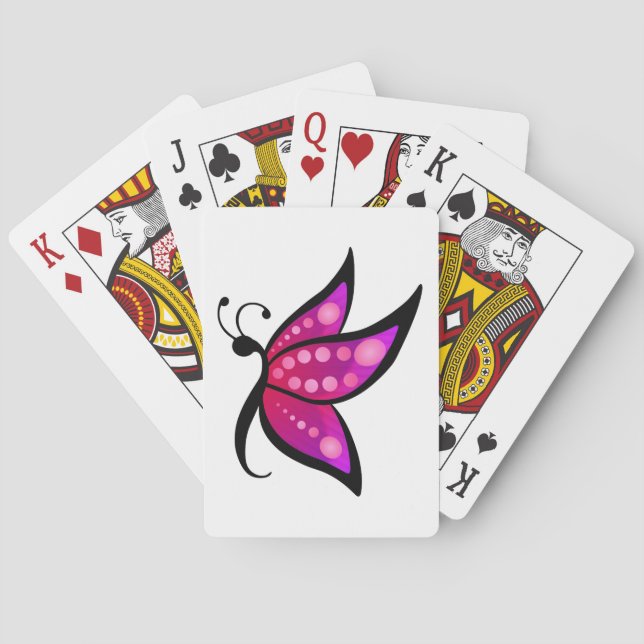 Baraja De Cartas Mariposa abstracta (Reverso)