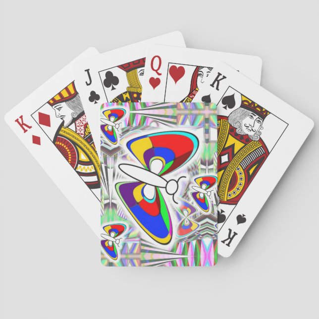 Baraja De Cartas Mariposa arcoiris  (Reverso)