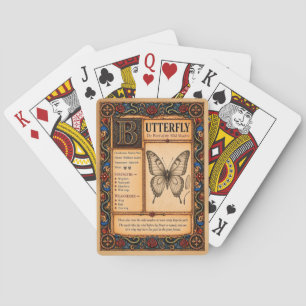 Baraja De Cartas Mariposa, Arte de Bestiario Medieval
