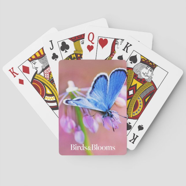 Baraja De Cartas Mariposa azul (Reverso)