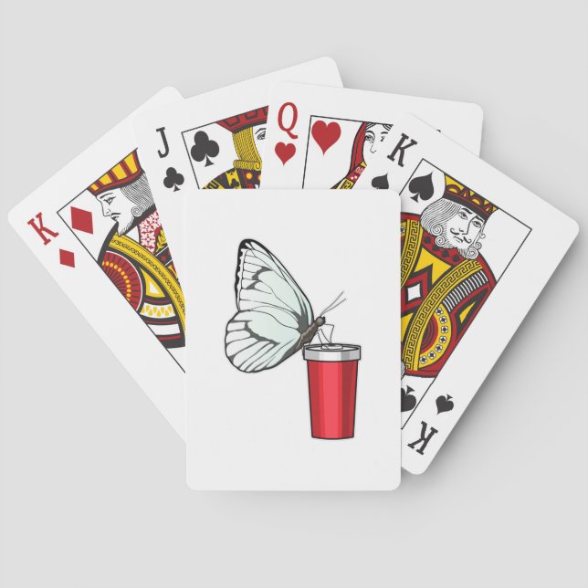 Baraja De Cartas Mariposa Beber Mug (Reverso)